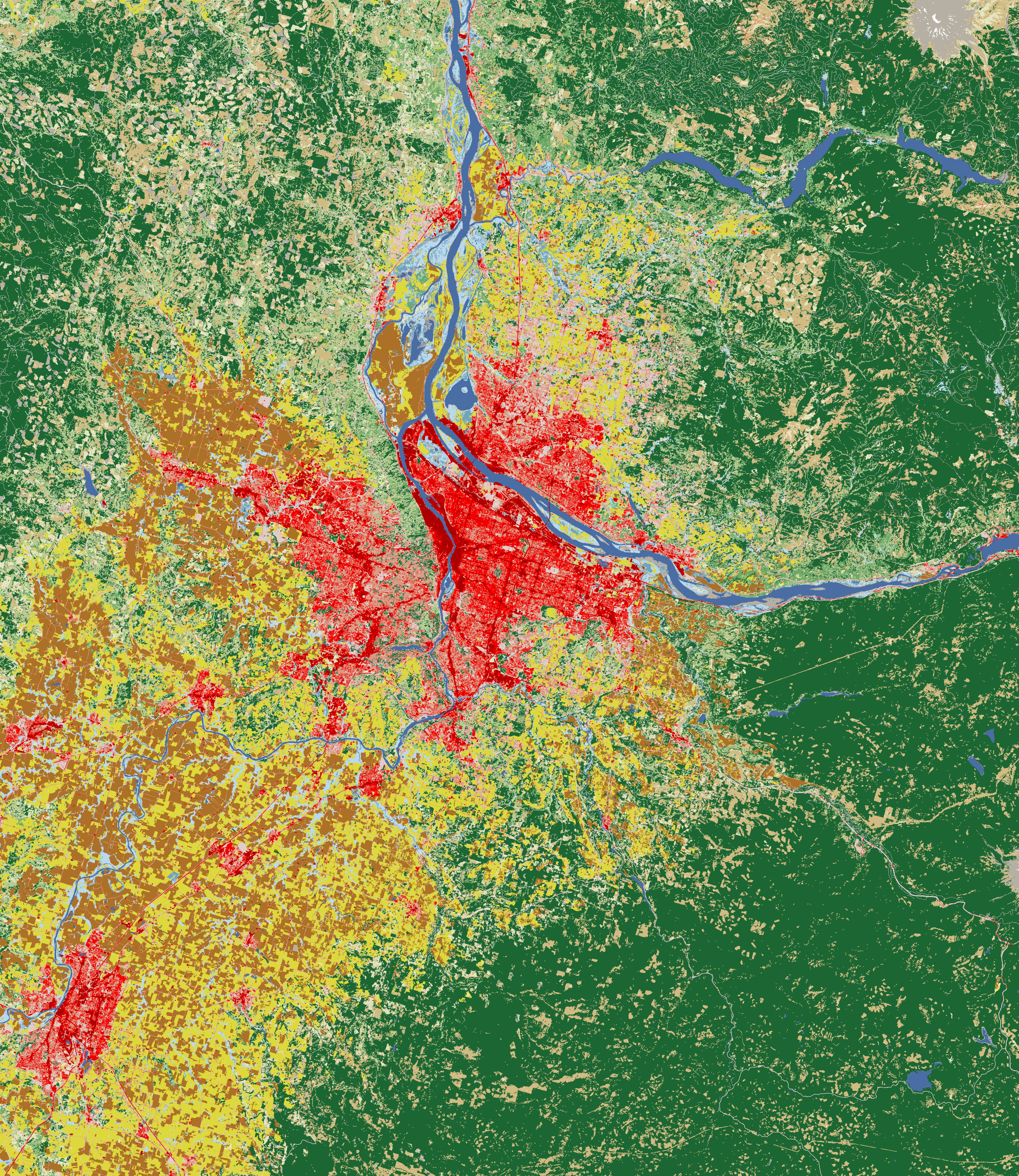 Landsat Shows Land Use Around Portland - related image preview