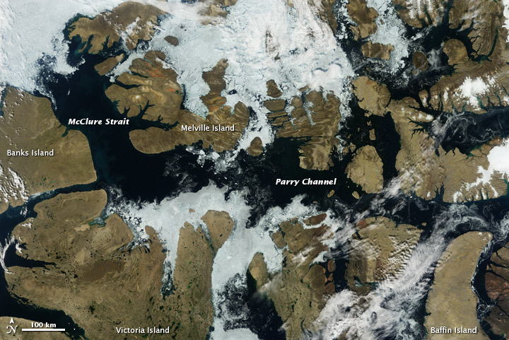Sea Ice Clearing from Northwest Passage