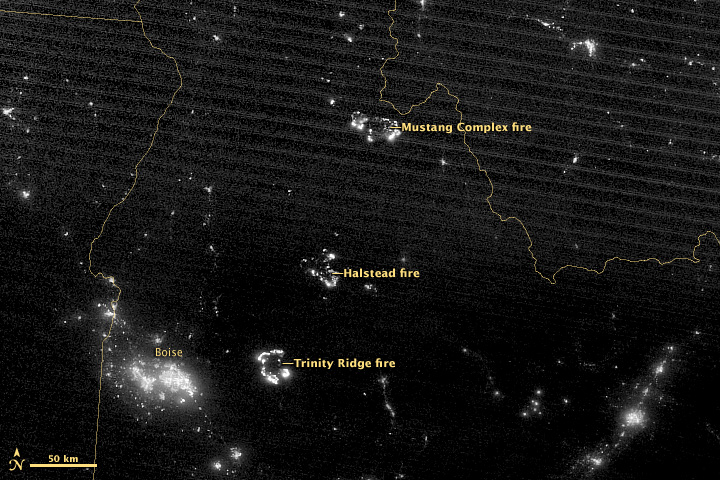 Night View of Western Wildfires - related image preview