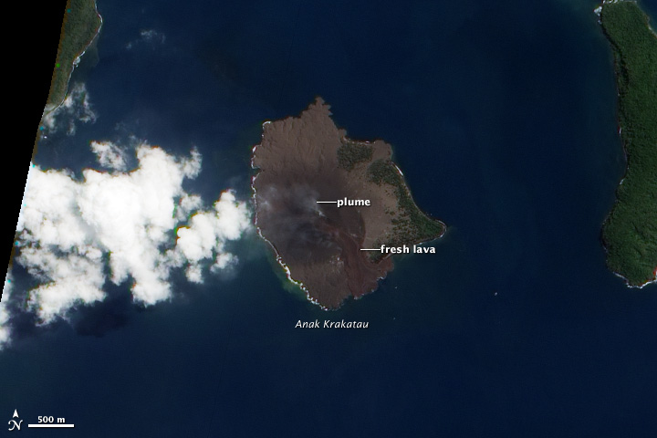 Fresh Lava Flows on Anak Krakatau