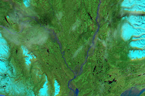 Flooding along the Susitna River