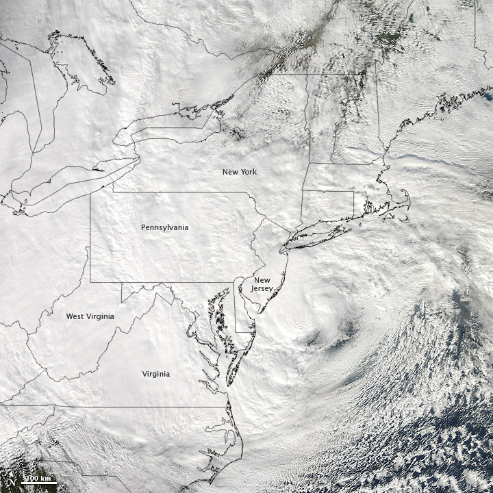 Hurricane Sandy Shortly Before Landfall