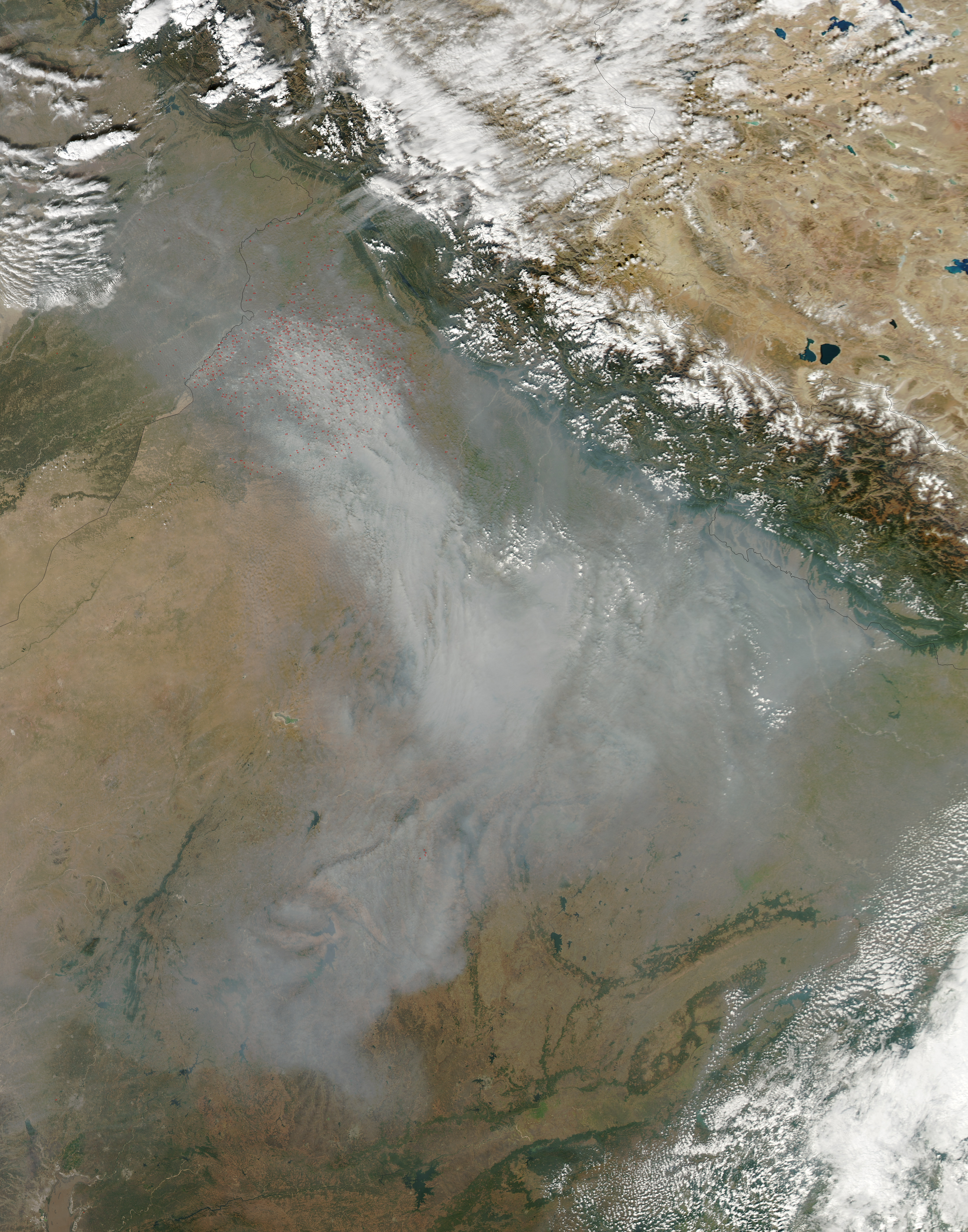 Fires and Smoke in Northwestern India - related image preview