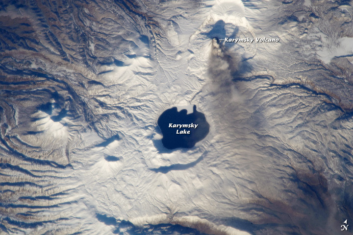 Ashfall from the Karymsky Volcano