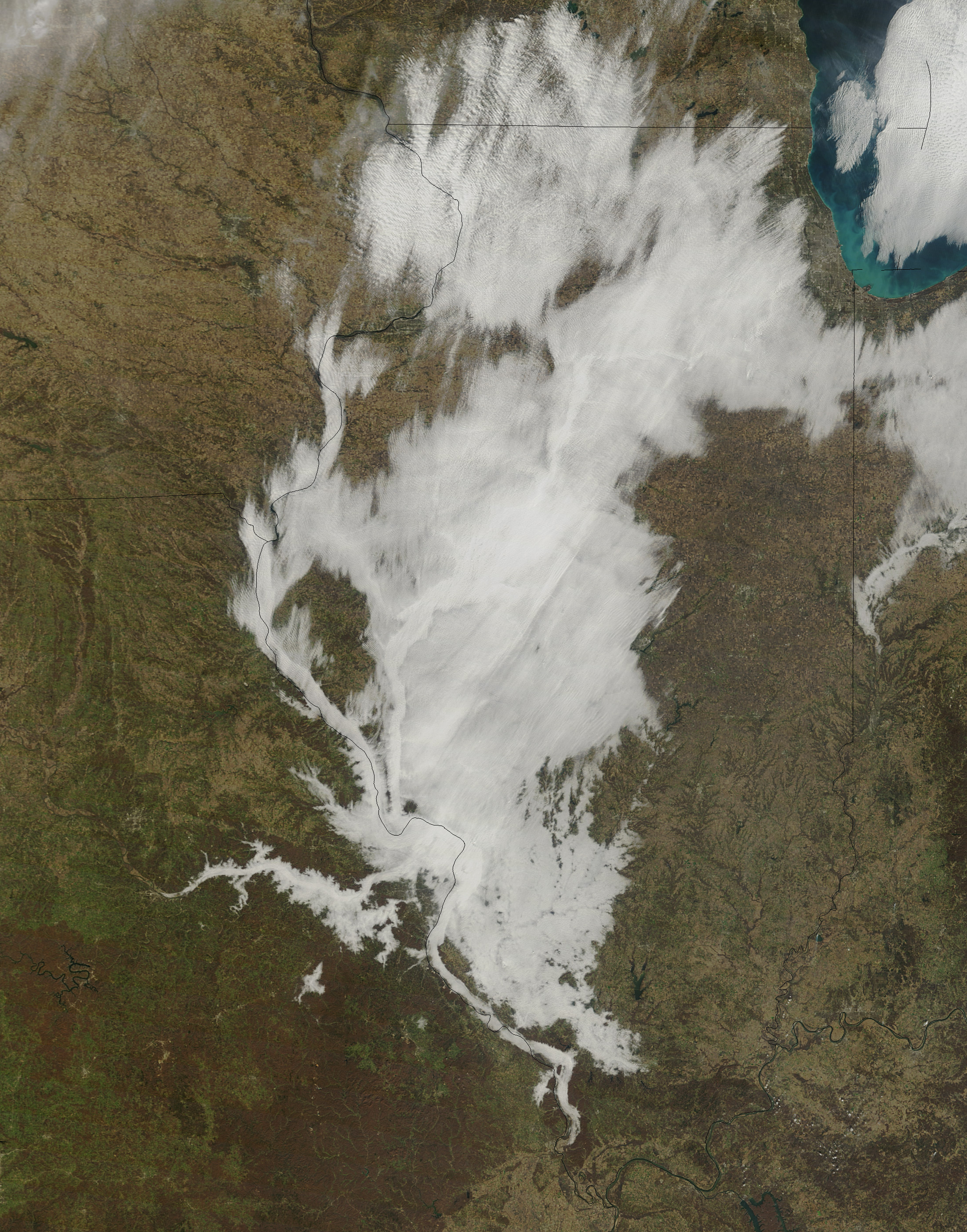 Dense Fog over the Missouri and Mississippi Rivers - related image preview