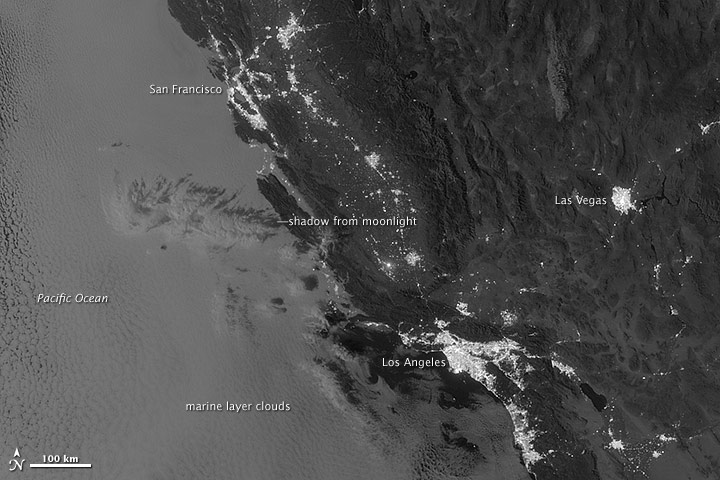 Marine Layer Clouds off the California Coast