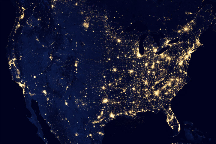 City Lights of the United States 2012 - related image preview