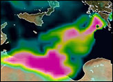 Smoke Spreading from Greece to Africa