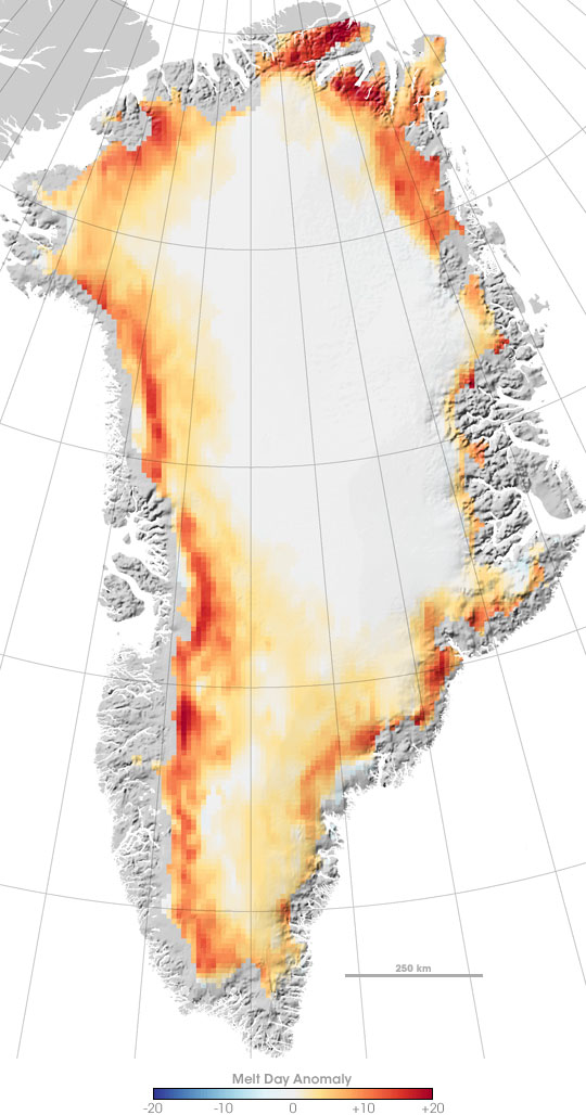 Melting on the Greenland Ice Cap