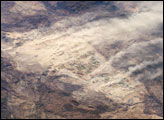 Dust plumes, Baja California, Mexico 