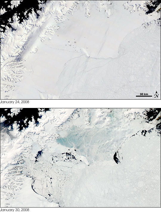 Signs of Summer Thaw on the Antarctic Peninsula