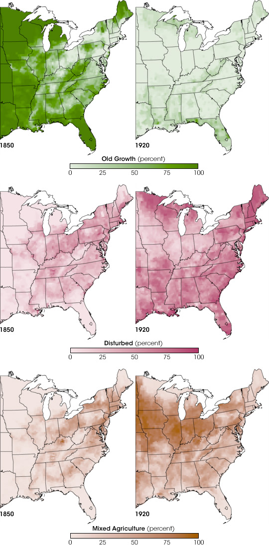US Land Use: 1850 and 1920