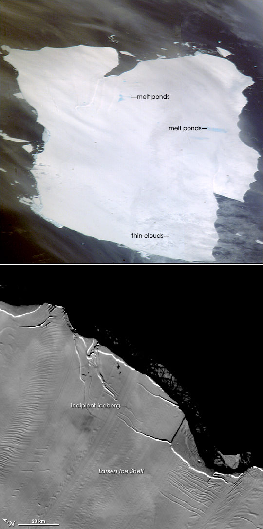 Mega-iceberg A53a, South Atlantic