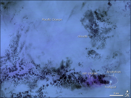 Nighttime Eruption on Anatahan