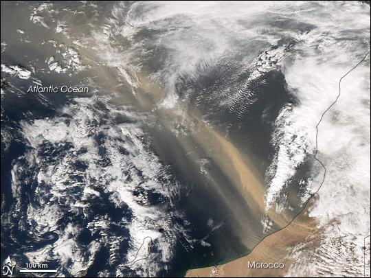 Dust Storm off Morocco