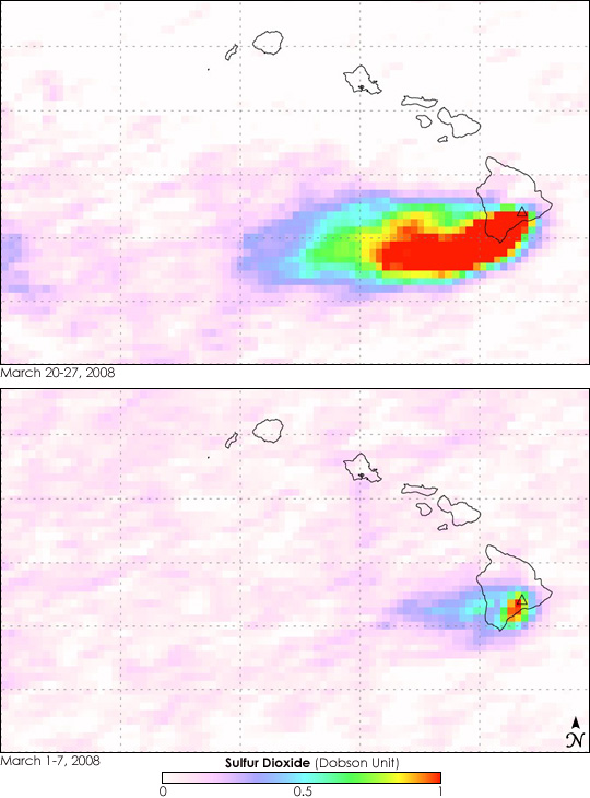 Sulfur Dioxide Plume from Kilauea - related image preview