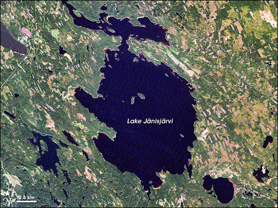 Lake Janisjarvi Impact Crater