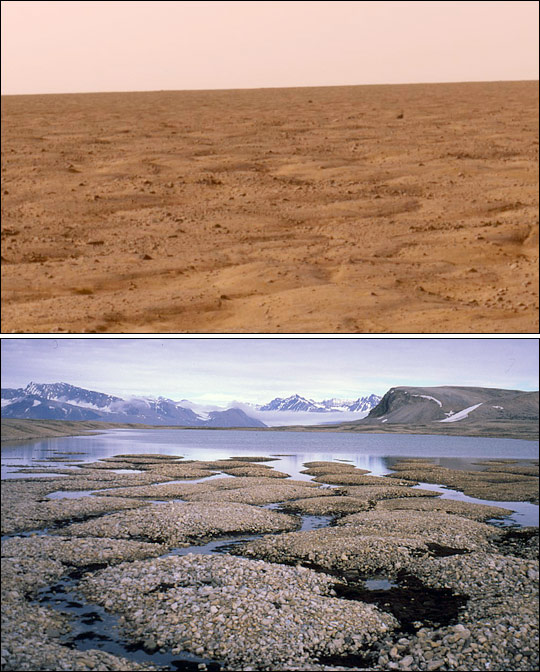 Permafrost on Mars and Earth