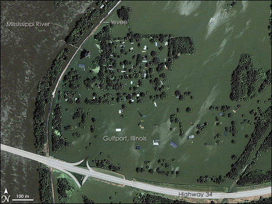 Mississippi River Floods Gulfport, Illinois - related image preview