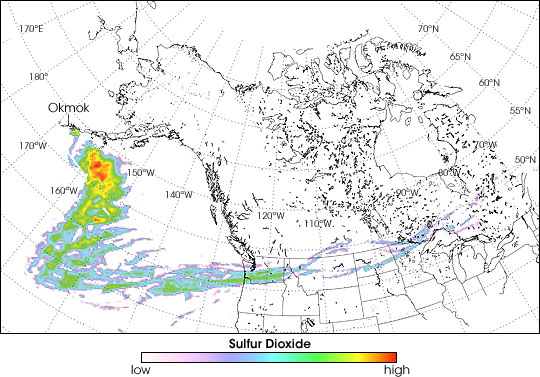 Sulfur Dioxide from Okmok Volcano - related image preview