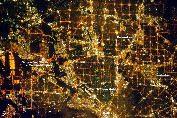 Dallas Metropolitan Area at Night