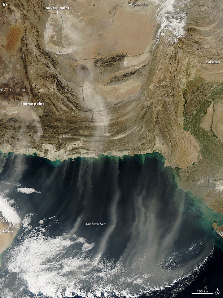 Dust over the Arabian Sea