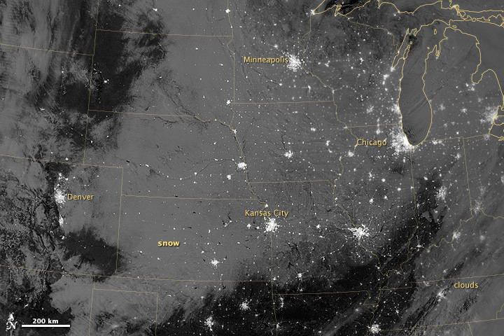 Winter Storm across Central United States