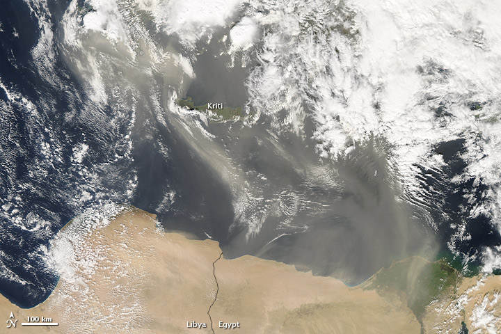 Saharan Dust over the Mediterranean Sea