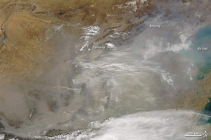 Dust in Eastern China