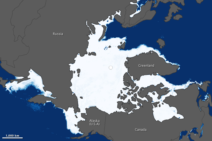 Sea Ice Max Continues Downward Trend