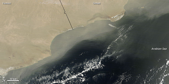 Dust over the Arabian Sea