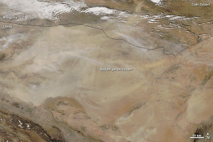 Dust Storm in China and Mongolia