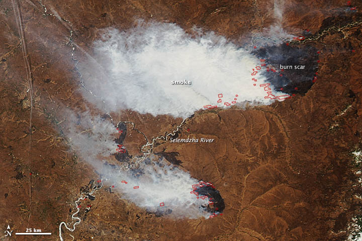 Burning Fields in Eastern Russia