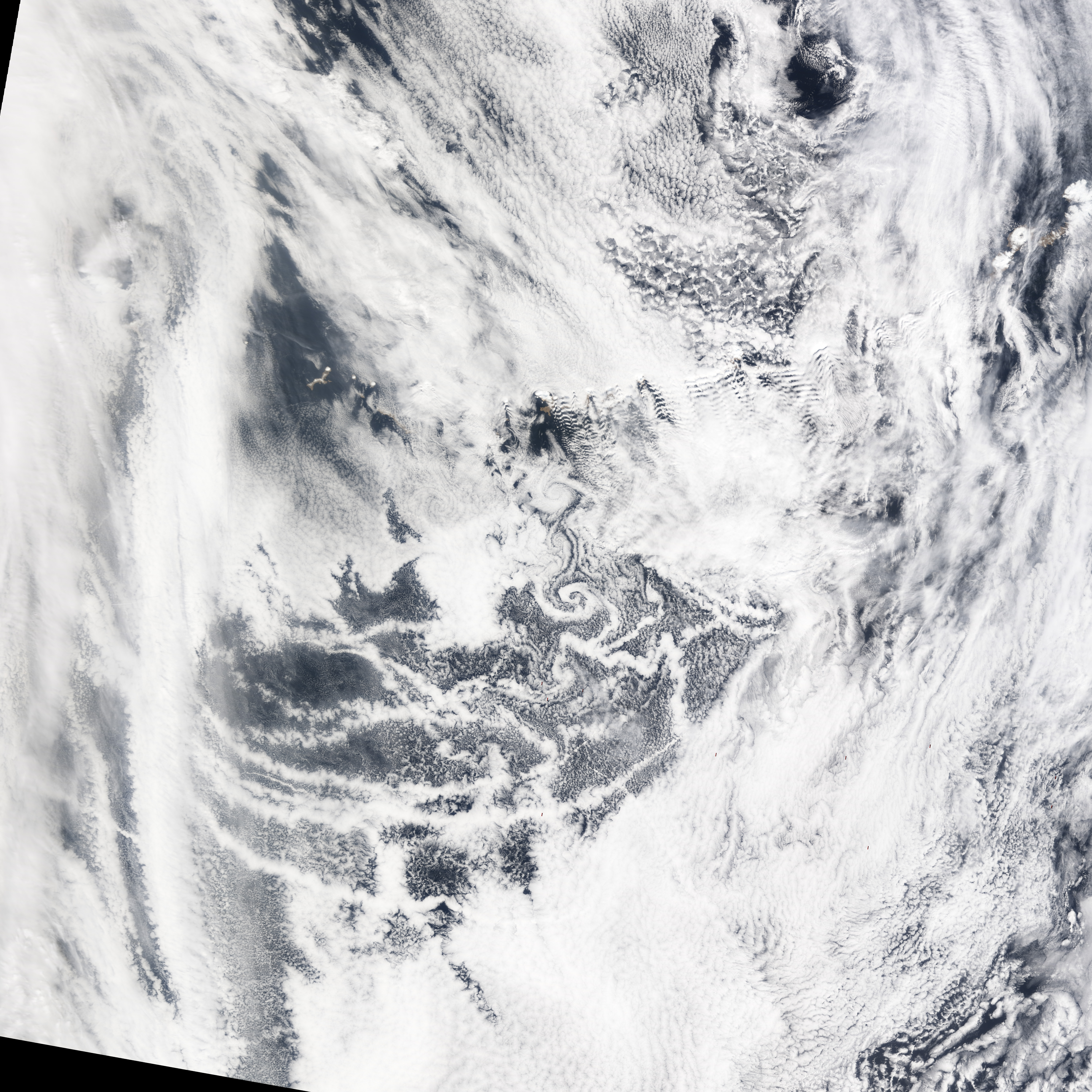 Ship Tracks and Vortices over the North Pacific Ocean - related image preview
