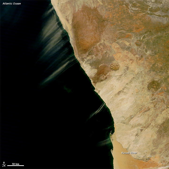 Dust Plumes off Namibia