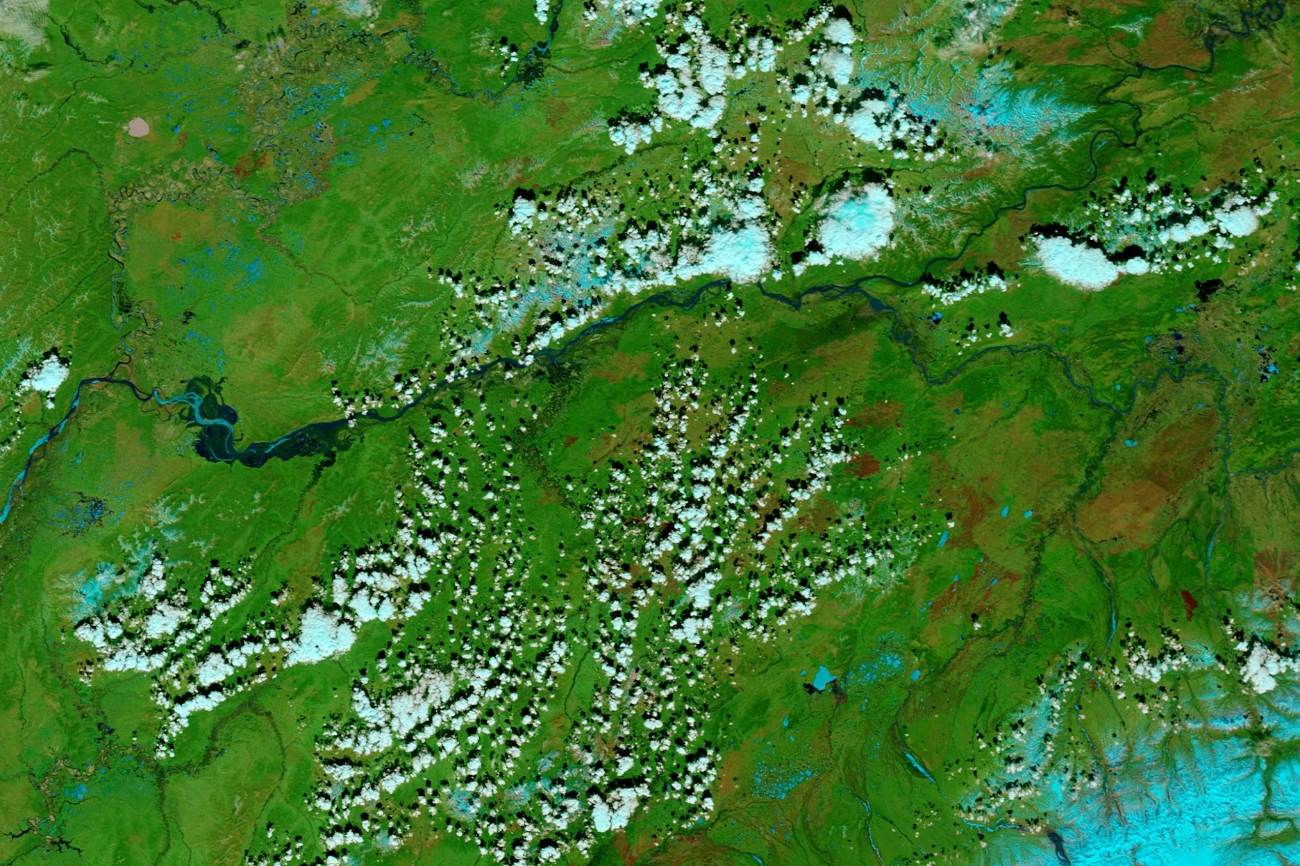 Ice Jam on the Yukon River Floods Galena, Alaska - related image preview