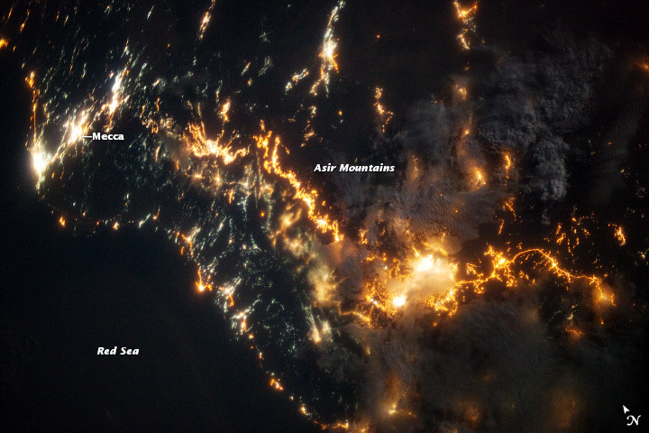 Southwestern Saudi Arabia at Night - related image preview