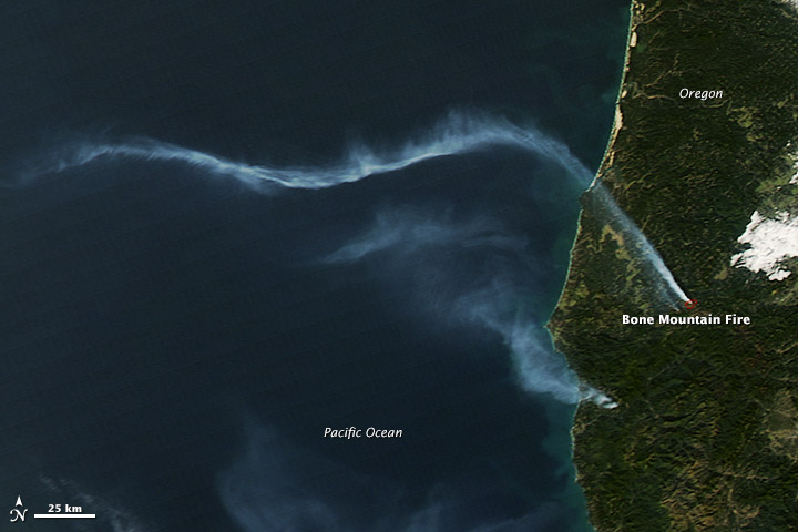 Bone Mountain Wildfire Smoke Plume