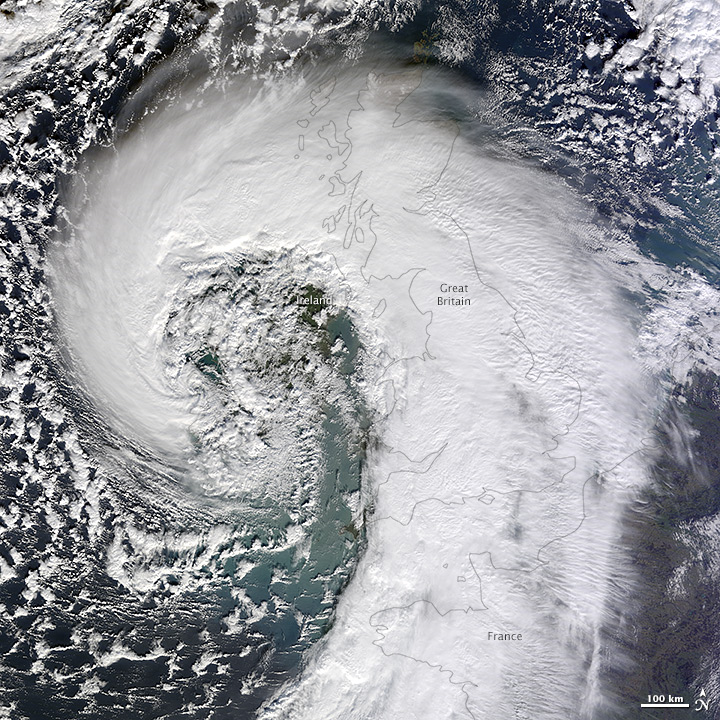 Extratropical Cyclone over the United Kingdom