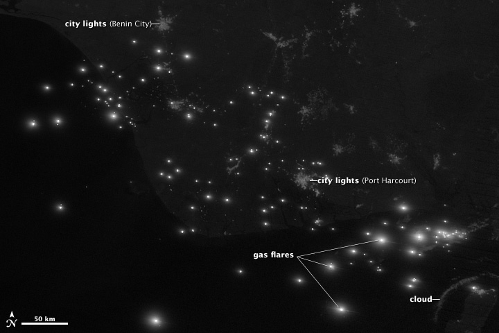 Niger River Delta by Night