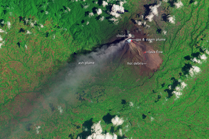 Eruption of Sinabung Volcano, Indonesia