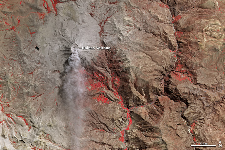 Fresh Lava Arrives at Ubinas Volcano