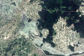Close-Up of Flooding in the Balkans