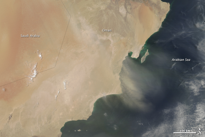 Dust over Oman