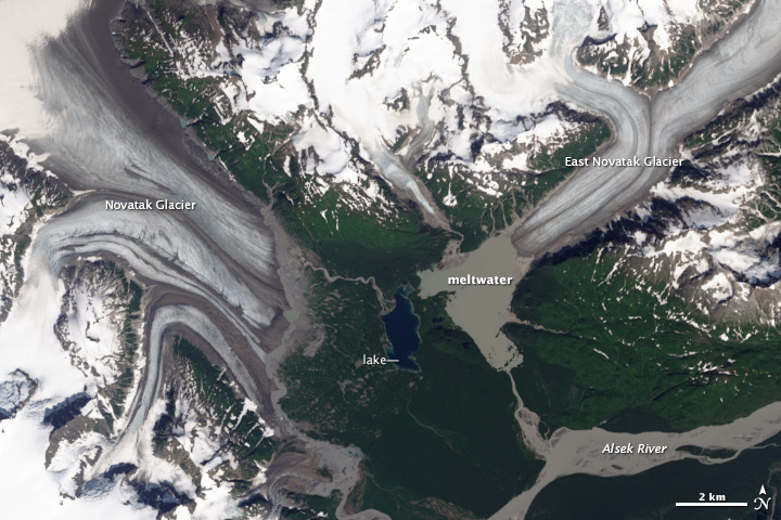 Retreat of Novatak and East Novatak Glacier
