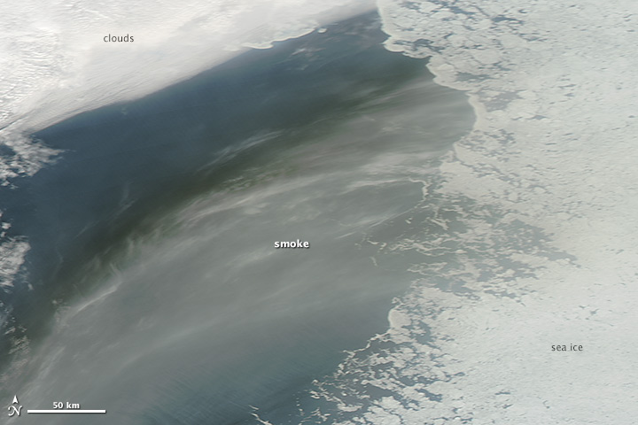 Long Smoke Stream over Siberia