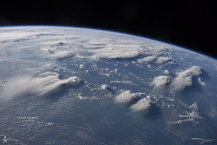 Thunderstorms over Borneo