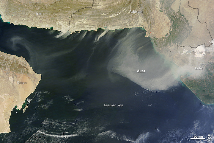 Dust over the Arabian Sea