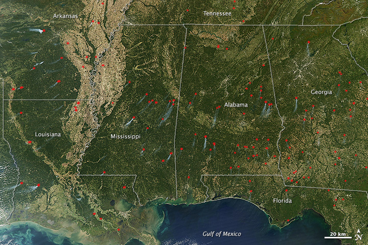 Fires in the Southern United States