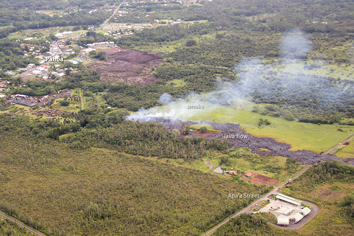 Kilauea Lava Flow Reaches Hawaiian Town